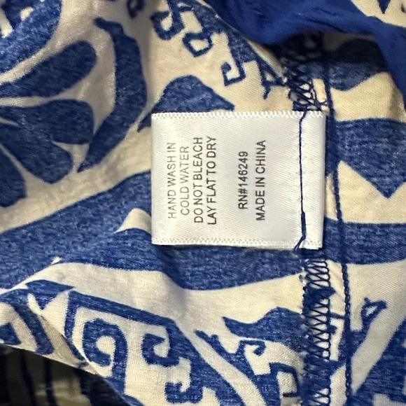 Baltic Born Blue and Cream Maxi Dress Size Medium - Picture 3 of 7